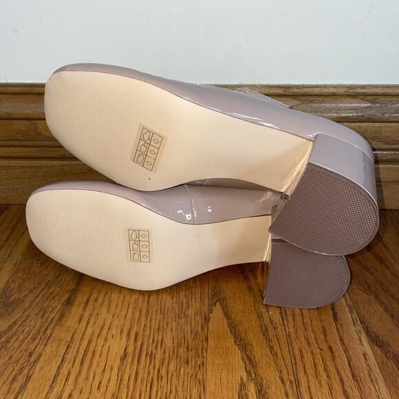 Journee Collection Wide Okenna Pumps Square Toe Mary Jane Nude - Picture 6 of 6